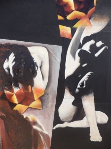 Behyounes AMIROUCHE, technique mixte, 79x66 cm